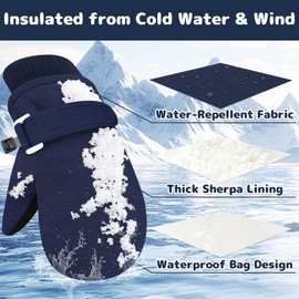 Olreco Baby Mittens 12-18 Months Toddler Waterproof Gloves Toddler Gloves 18-24 Months Baby Winter Mittens for Baby Boy Mittens