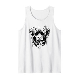Funny Nova Scotia Duck Tolling Retriever Dog with Sunglasses Tank Top