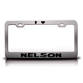 Custom Brother - I Love Nelson New Zealand World Cities Metal Car SUV Truck License Plate Frame Ch c99