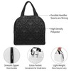 Hulnulnu Gothic Black Skull Insulated Lunch Bag Reusable Lunch Box