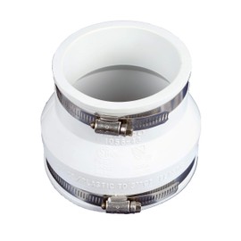 Fernco P1056-43W Flexible PVC Pipe Coupling for Cast Iron, Plastic or Steel to Cast Iron, Plastic or Steel Plumbing Connections
