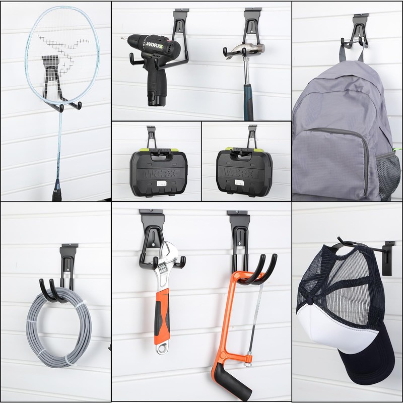 Landhoow 36 Pcs Slatwall Hooks & Hangers 32 Pcs Heavy