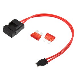 A ABSOPRO 32 V Low Profile Mini Fuse Adapter Kit with 2 Pieces 10 A Blades Fuse