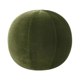 Jennifer Taylor Home Luna 12" Round Sphere Accent Ball Throw Pillow, Olive Green
