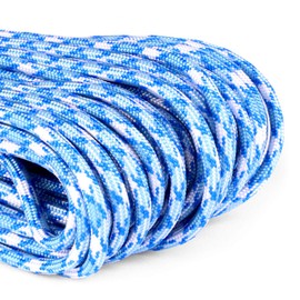 Atwood Rope MFG 550 Paracord 100 Feet 7-Strand Core Nylon Parachute Cord Outside Survival Gear Made in USA | Lanyards, Bracelets, Handle Wraps, Keychain (Tide)