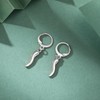 VASSAGO Lucky Amulet Italian Horn Dangle Earrings for Women Stainless