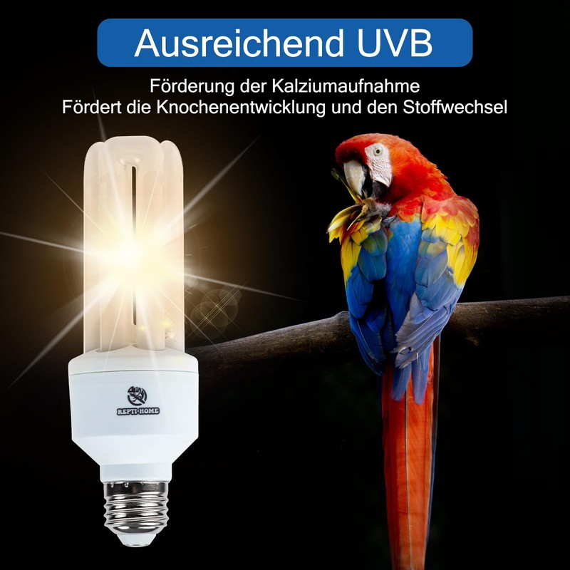 REPTI HOME 20 W Bird Lamp 2.4% UVB, E27 Compact