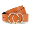 CHAOREN CR CR Womens Leather Belt 1.3" Reversible 2 Colors