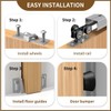 Pocket Door Hardware and Track Set, 48 Inch Sliding Door
