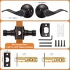 Probrico Wave Shape Passage Door Lever Oil Rubbed Bronze Keyless