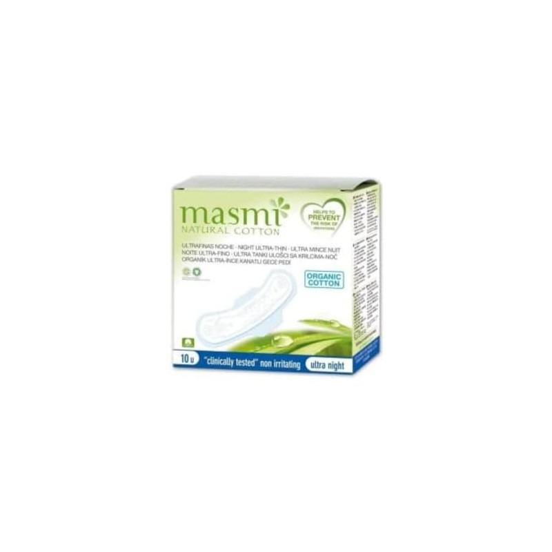 MASMI NATURAL COTTON Bio Binden Ultra Nacht (10 Stück)