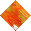 Wissmach Stained Glass Sheet: Orange and Green, Wisspy Opal by