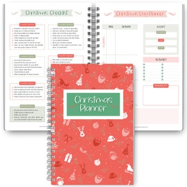 Christmas Planner - Holiday Checklist, To Do List, Budget, Food Menu & Shopping List for Xmas