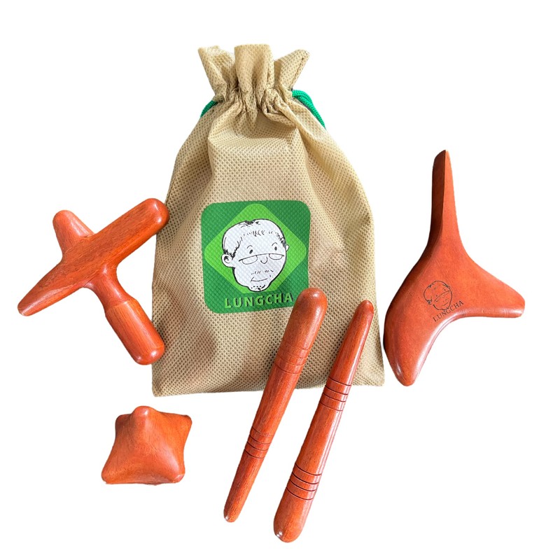 LUNGCHA 5 pcs. Massager Stick Tool Kits with Usage Guide