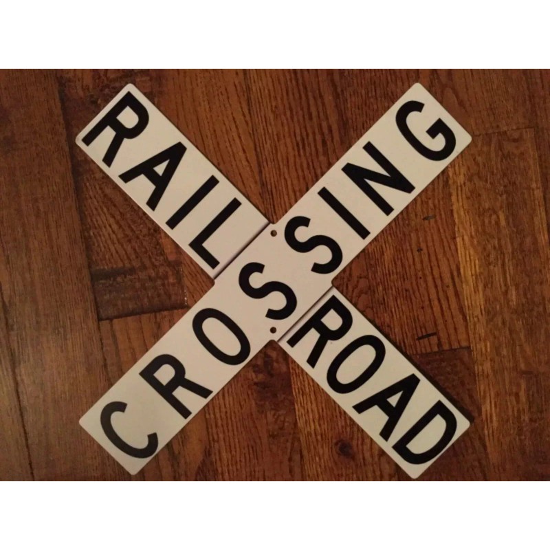 MrTrain Train/Railroad Party Decorations | White Crossing | Wall Sign