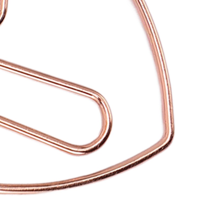 100Pcs Heart Shaped Paper Clips Iron Decorative Paperclips Set with