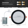 CycevSun 6-Pack 8 Inch LED Black Recessed Lights with Night