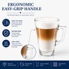 XORX 2 Pack Latte Glass Cups 240ml with Handles