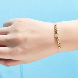 ALoveSoul 10th Birthday Gifts for Girls Adjustable Sterling Silver 10 Beads Bracelet Birthday Presents for 10 Year Old Girls