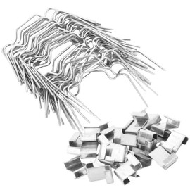 Greenhouse Glazing Brackets 100pcs Stainless Steel Greenhouse Glazing Overlap Z Clips (z+w)