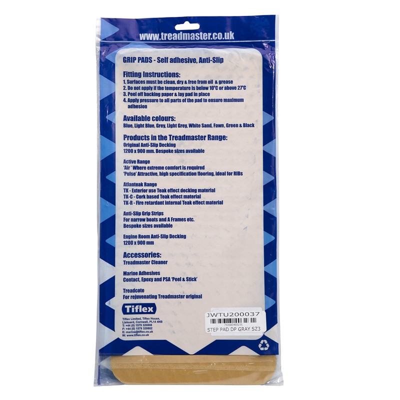 Treadmaster Non-Slip Self-Adhesive Step Pad | Gray, Size 3, Pack