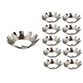 Stainless Steel Toothed Plate Washers, Set of 10 (M6)