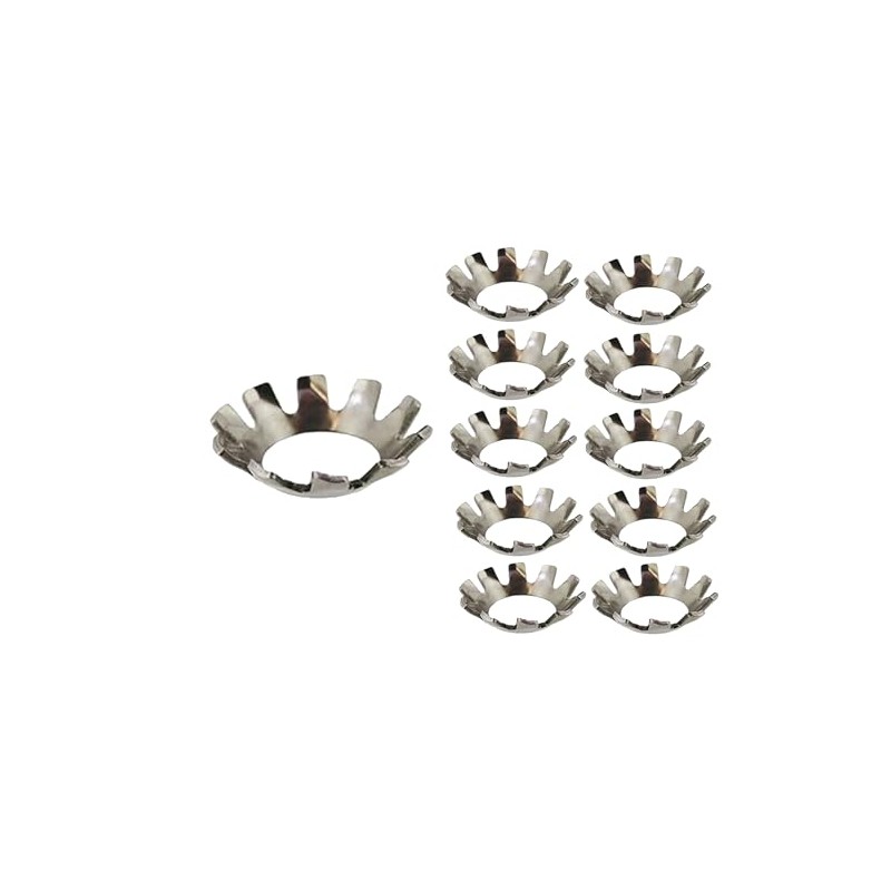 Stainless Steel Toothed Plate Washers, Set of 10 (M6)
