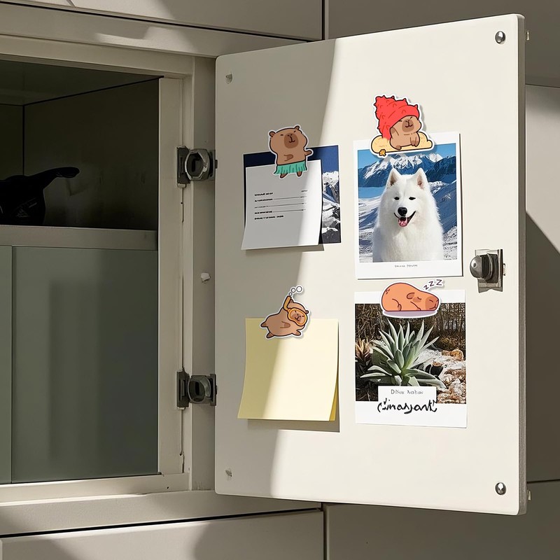 VinBee 8Pcs Capybara Cute Fridge Magnets for Whiteboard, Animal Magnets