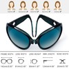Joopin Clear Green Foldable Sunglasses Polarized UV400 Oversized Butterfly Shades