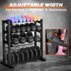 4-Tier Dumbbell Rack,1100LBS Weight Rack, Barbell Holder Bumper Plate Rack
