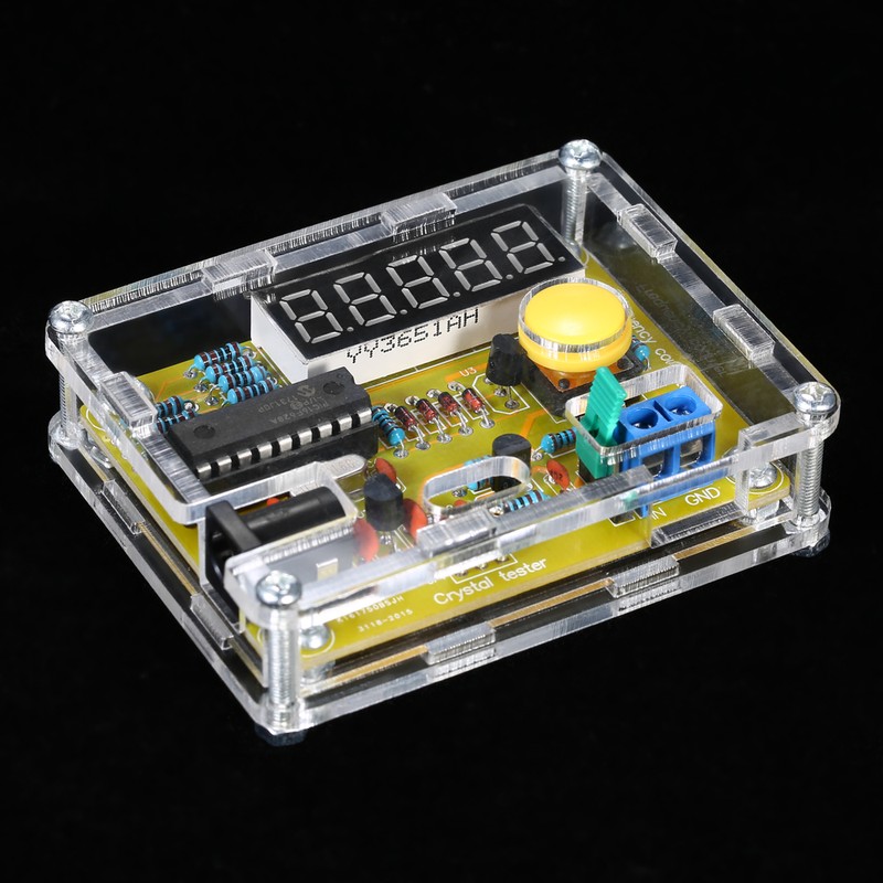 DIY Frequency Tester Crystal Counter Meter Oscillator Tester with Transparent