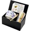 Ceramic Indigo Flower Studio Mino Ware Matcha Bowl Set, Blue,