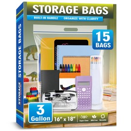 3 Gallon Extra Large Zipper Bag, Clear Plastic Zip Bag