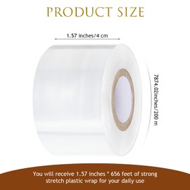 Shrink Wrap for Bottles Roll Mini Stretch Wrap for Bottles Jars Seals Heavy Duty Stretch Film Clear PVC Heat Bottle Shrink Bands Assortment Kit for Jars Cans Tin Lip Gloss