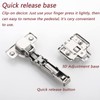 Furniware 2 pcs Soft Close Cabinet Hinges,110° Full Overlay Cupboard