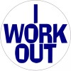 Kiwi Gifts I Work Out - 3 Pack Circle Stickers 3" x 3" - Gym Rat Athletic Exercise