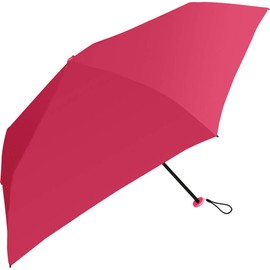 Air Muji Folding Umbrella, 19.7 inches (50 cm), Hand Opening, For Both Rain and Shine, Windproof Rib, Durable, Large, Lightweight, UV Protection, Rose