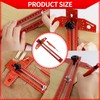 Zxfuture Woodworking Scriber Marking Line Ruler, T Type Woodworking Ruler