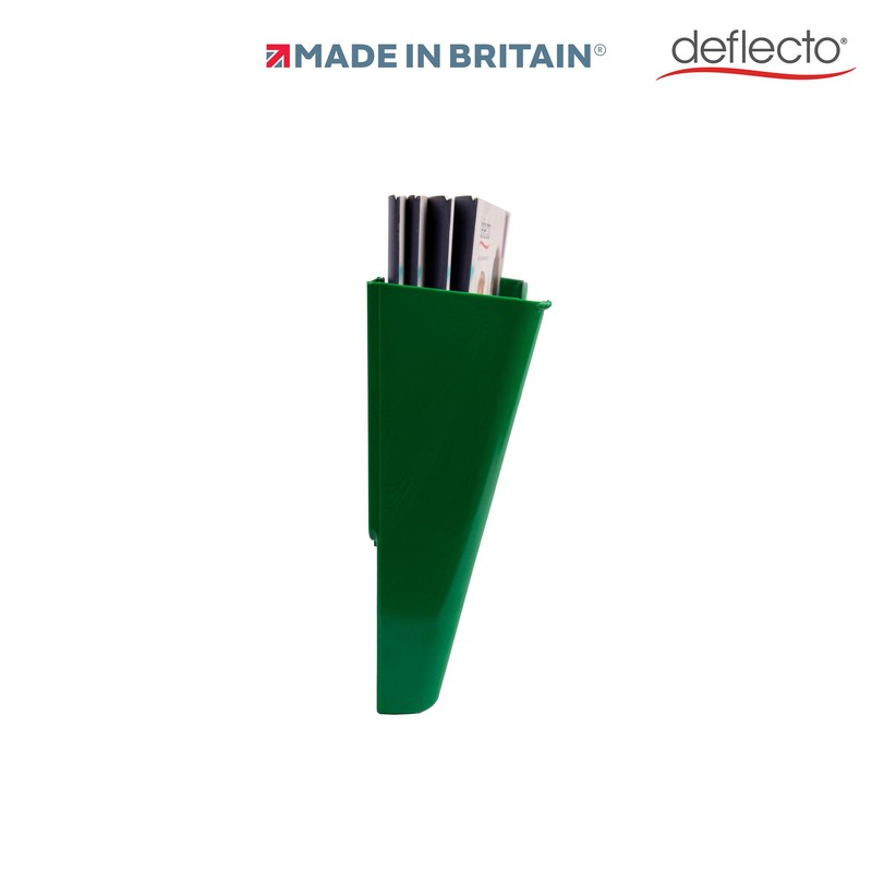 Deflecto Green Portrait A4 Wall Mounted Document Holder - A4