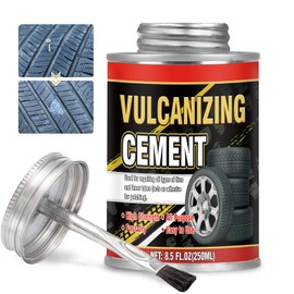 Melanther Rubber Cement Glue with Brush – 8.5oz Vulcanizing Cement for Tire Patches and Plugs, Fast-Drying Repair Adhesive for All Rubber Types, All-Purpose Patch Solution for Car, Motorcycle, Bike