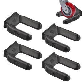 UFURMATE Chair Wheel Stopper, 4Pcs Plastic Furniture Coasters Wheels Stoppers No Lift Furniture Wheel Stoppers Non Slip Furniture Caster Pads for Chair Sofa Appliances (Black)