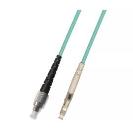 RiteAV 1M Multimode Simplex 10Gb Aqua OM3 Fiber Optic Patch Cable Cord 50/125 FC-LC