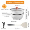 KOCASO Electric Hot Pot with Steamer, 3L Non-Stick Multi-Cooker, Dual