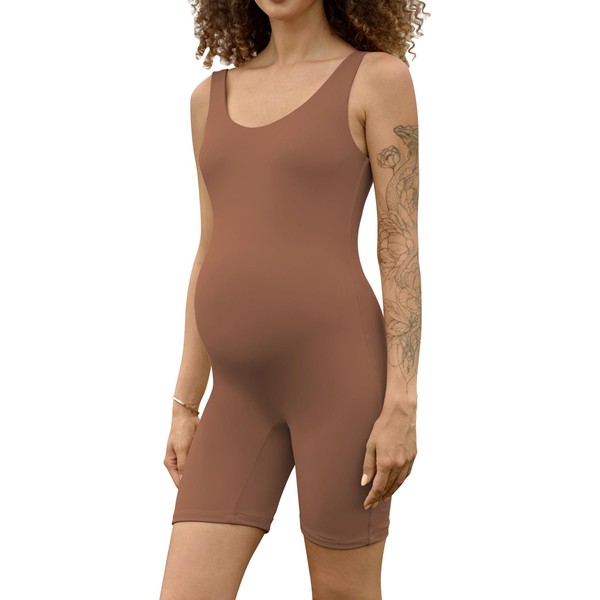 BRLIDO Women's Maternity Bodysuit Pregnancy Shapewear Romper Jumpsuit Sleeveless Tank