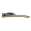 Lessmann Hand Wire Brush 4 Rows Smooth Steel Wire