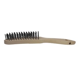 Lessmann Hand Wire Brush 4 Rows Smooth Steel Wire