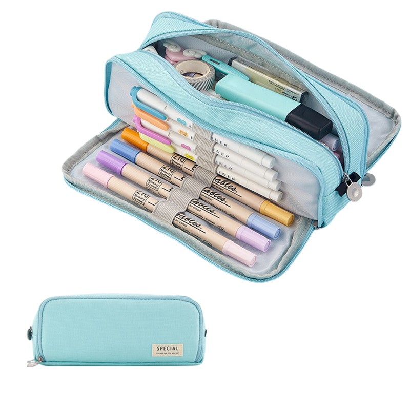 Canvas Pencil Case Large Capacity Pencil Cases Pencil Pouch with