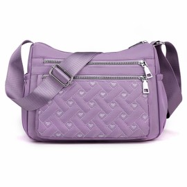 MT's Shop SH371 Women's Shoulder Bag, Pochette, Waterproof, Lightweight, Smaller, Quilting, Many Pockets, Crossbody, purple
