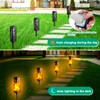 TomCare Flickering Flames Pathway Lights Solar Powered Decorative Garden Waterproof