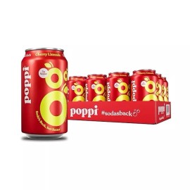 Poppi Cherry Limeade Flavor, 12 Fl Oz, Pack of 12  Sparkling Prebiotic Soda